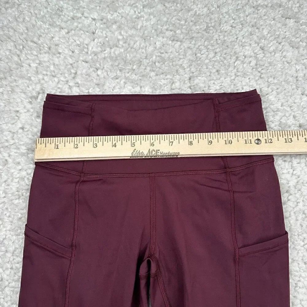 Lululemon Fast & Free Crop Cassis Red Maroon - Picture 11 of 15